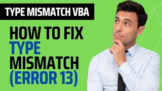 How to Fix Type Mismatch VBA  XL Automation [upl. by Nauqet]