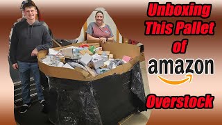 Unboxing this pallet of Amazon overstock Bluetooth Headphones Toys Home Decor amp More [upl. by Entruoc]