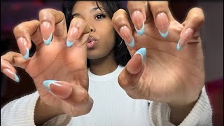 ASMR Doing My Gel Manicure 💅🏽soft tingly whispering tapping nail filing amp clipping  more [upl. by Barnebas968]