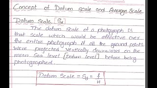 Datum Scale and Average Scale Advanced surveying  photogrammetric surveying part 10 Globemech [upl. by Eidna]