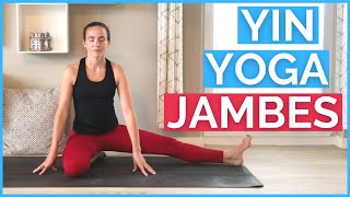 Yoga Yin pour les JAMBES  15 min Étirements pour les jambes lourdes et fatiguées [upl. by Ecirehs]