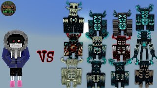 Murder Sans Remastered vs Warden Plus Wardens  Minecraft Bedrock  Mob Battle [upl. by Banna]