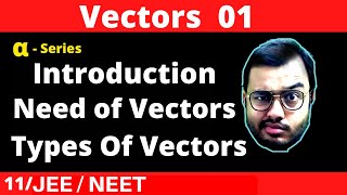 Alpha Class 11 chapter 4  Vector 01  Need of Vectors  Scalar and Vectors  Types of Vectors [upl. by Enel]