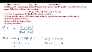 Dihydrogen gas is obtained from natural gas by partial oxidation with steam as per following [upl. by Mail533]