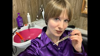 Kat’s YouTube Live  I cut my hair fringebangs and wash my hair [upl. by Donohue]