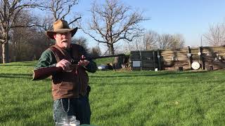 Shooting the 1858 Remington Revolving Carbine Howell Conversion [upl. by Cheston666]