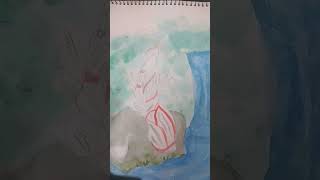 Maa Saraswati painting navratrispecial art drawing [upl. by Nevaeh]