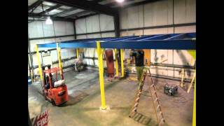 Structural Steel Mezzanine Installation  PortaKing [upl. by Neddra]