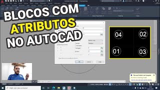 Criar um BLOCO COM ATRIBUTO no AutoCAD [upl. by Anear911]