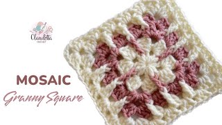 Crochet Granny Square Mosaik  StepbyStep Tutorial [upl. by Orlanta379]