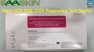 Alere hCG Step One Step Pregnancy Test Device Urine  Unboxing  Abbott Point of Care Testing [upl. by Naret]