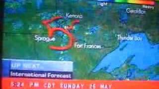 Southern Manitoba tornado Warning May 25 2008 [upl. by Musetta823]