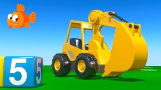 DIGGERS for KIDS  Kids Construction Trucks 3D Cartoon  Learn Numbers videos for kids [upl. by Airottiv]