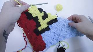 How to C2C Crochet IN ROUNDS stepbystep [upl. by Nyleahs18]