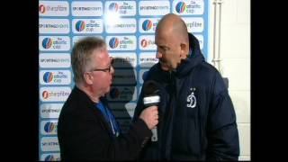 Interview with Stanislav Cherchesov after Dynamo Moscows victory against IFK Göteborg [upl. by Rubetta93]