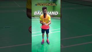 How to Hold Badminton Grip  Forehand and Backhand 🏸 [upl. by Repinuj]