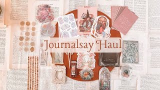 🤍Journalsay Haul amp Unboxing ✨ Pretty stickers and ephemera unboxing [upl. by Wolf]