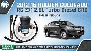 Provent Oil Catch Can Kit Install for Holden Colorado 201216 RG Z71  OSPROV19 Revised [upl. by Concoff]