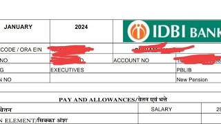 IDBI EXECUTIVE LATEST SALARY 😍😍 JANUARY 2024 SALARY SLIP🎉  ALLOWANCES AND REDUCTION 😮 [upl. by Adnawyt665]