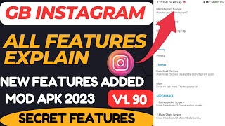 Gb Instagram v190 All features Explain 😍  New Secret features 🤷‍♂️  Gb Instagram New update [upl. by Atteuqnas]