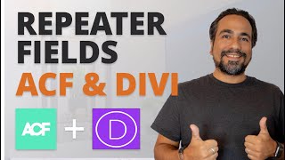 Use a REPEATER FIELD in DIVI Theme Builder with Advanced Custom Fields ACF amp WordPress [upl. by Onidranreb]