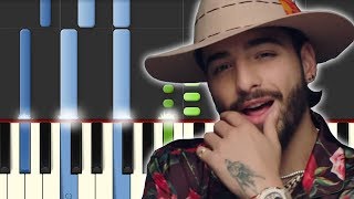 El Prestamo  Maluma  Piano Tutorial [upl. by Leede]