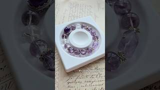 Amethyst Azeztulite Bracelet💜🌟diy crystaljewelry crystals handmade handmadejewelry beads [upl. by Zusman]