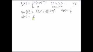 Geometric Distribution Variance [upl. by Phaih]