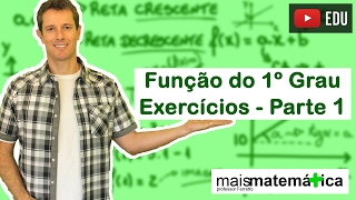 Função do Primeiro Grau Função Afim Exercícios Aula 3 de 9 [upl. by Eiramait]