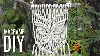 Macramé Wall Hanging Butterfly Tutorial by Macrame School [upl. by Jacqui]