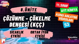 kçç etki eden faktörler  ortak iyon etkisi  KÇÇ  11SINIF  AYT KİMYA [upl. by Ymeon]