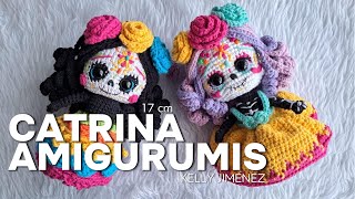 Tutorial Catrinas a Crochet Amigurumi Parte 1 [upl. by Meekar]