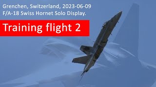 Grenchen Switzerland 20230609 FA18 Swiss Hornet Solo Display Training flight 2 [upl. by Sasnett]