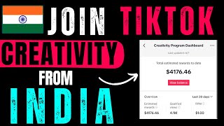 How to join TikTok creativity program beta from INDIA  tiktok creativity program from india [upl. by Fredella413]