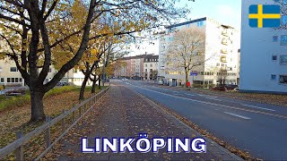 Linköping  Virtual Walking Tour in 4K  October 2022  Sweden [upl. by Dyun203]