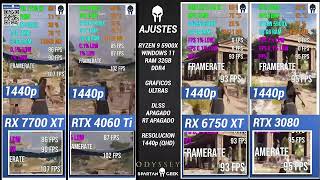 RX 7700 XT VS RTX 4060 Ti VS RX 6750 XT VS RTX 3080 Pruebas Con Ryzen En 1440p [upl. by Lenaj]