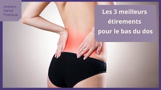 3 étirements simples et efficaces pour soulager ses douleurs lombaires [upl. by Bettencourt253]