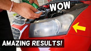 HOW TO FIX PITTED HEADLIGHTS ROCK CHIPPED HEADLIGHTS SCRATCHED HEADLIGHTS [upl. by Keriann]