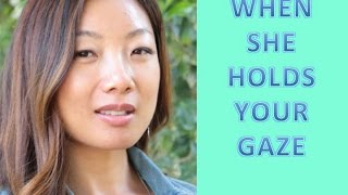 DATING ADVICE When a woman holds your gaze what does it mean DATING ADVICE FOR GUYS [upl. by Kcirddes]