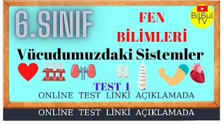 6 Sınıf Fen Bilimleri Vücudumuzdaki Sistemler Test  örnek sorular ve test çöz [upl. by Castro485]