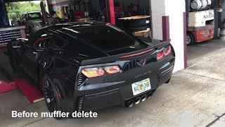 2017 Chevrolet Corvette Z06 full straight pipe [upl. by Desma]