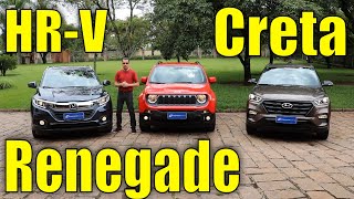 Comparativo Honda HRV x Jeep Renegade x Hyundai Creta [upl. by Otte]