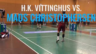 Vittinghus vs Mads Christophersen match  Gentofte vs HøjbjergViaBiler badminton league [upl. by Aneral]