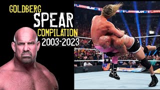 Goldberg Spear Compilation 20032023 wwe spear goldberg [upl. by Eltsirc]