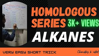 Alkanes  Homologous series  General Organic Chemistry chemistry Hydrocarbons organicchemistry [upl. by Anaxor]