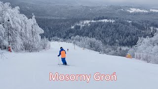 Narty w Mosorny Groń Zawoja  fantastycznie przygotowana trasa narciarska i mało narciarzy na stoku [upl. by Mercorr]