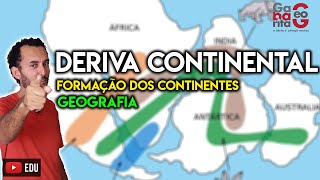 Deriva Continental  Formação dos continentes Geografia Pangeia [upl. by Ardnasal]