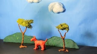 How to Create Clay Scenery  Stop Motion [upl. by Drannek780]