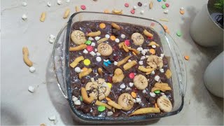 No Bake Chocolate Fridge Cake Recipe  Biscuit Cake by Maryams Recipe [upl. by Eitak]