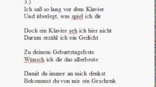 Gedichte zum Geburtstag  zum Vortragen für kleine Kinder  Geburtstagssprüche [upl. by Agata]